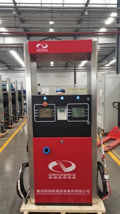 CNG-dispenser med dobbelt dyse